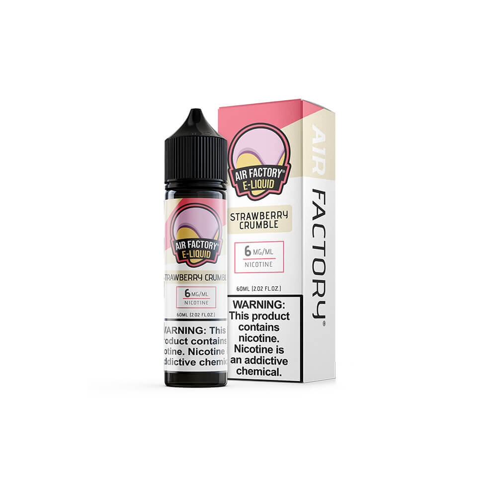 Air Factory E-Juice 60mL (Freebase) |  Strawberry Crumble with Packaging 
