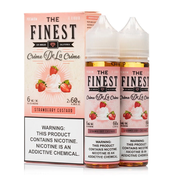 Creme De La Creme by Finest E-Liquid x2-60mL Strawberry Custard with packaging