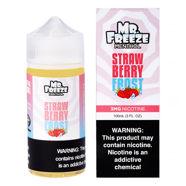 Mr. Freeze TFN Series E-Liquid 100mL (Freebase) | 3mg Strawberry Frost with packaging