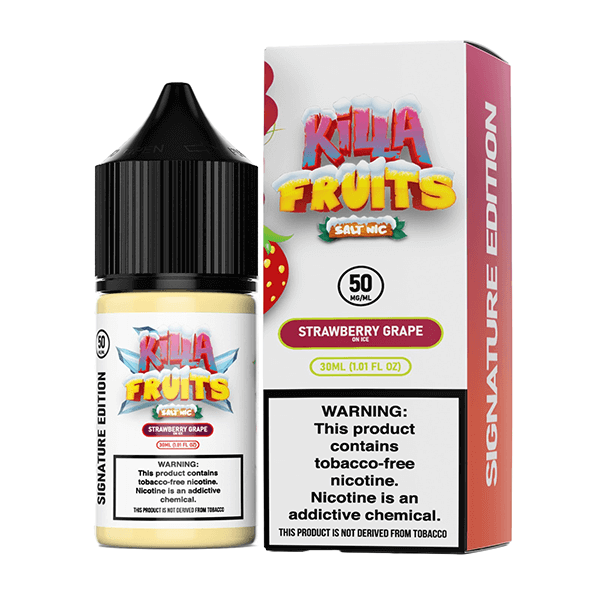 Killa Fruits Signature TFN Series E-Liquid 100mL (Freebase) | Strawberry Grape on Ice with packaging