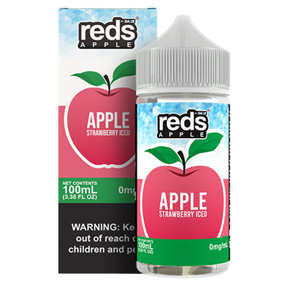7Daze Reds E-Liquid 100mL (Freebase) | Strawberry Iced with Packaging