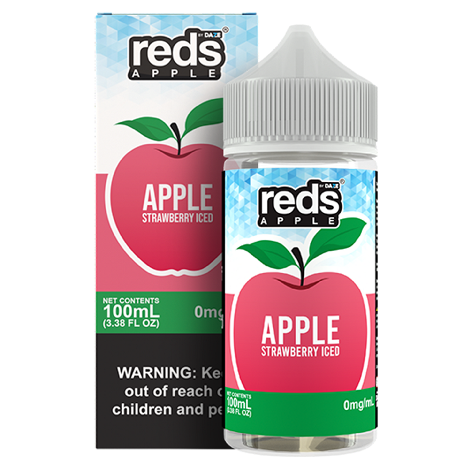 7Daze Reds E-Liquid 100mL (Freebase) | Strawberry Iced with Packaging