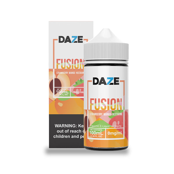 7Daze Fusion Series E-Liquid 100mL (Freebase) | Strawberry Mango Nectarine with Packaging