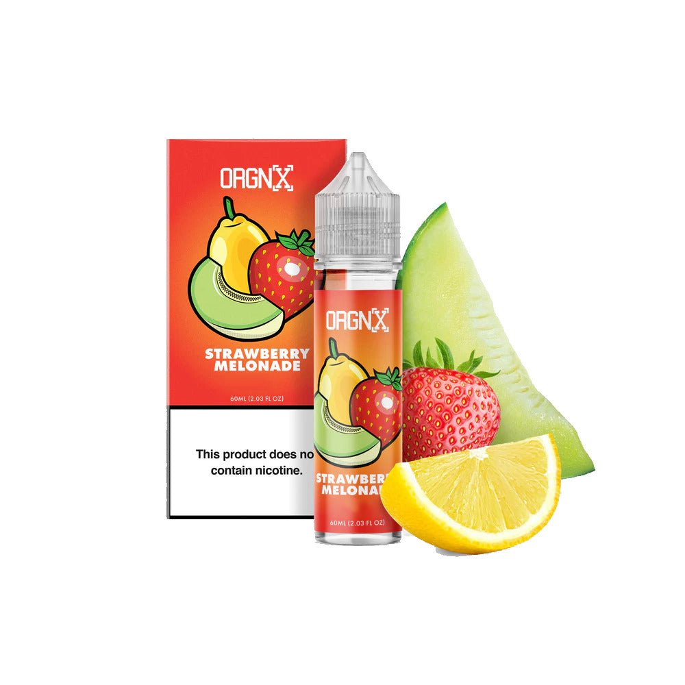 ORGNX Series E-Liquid | 60mL (Freebase) Strawberry Melonade With Packaging