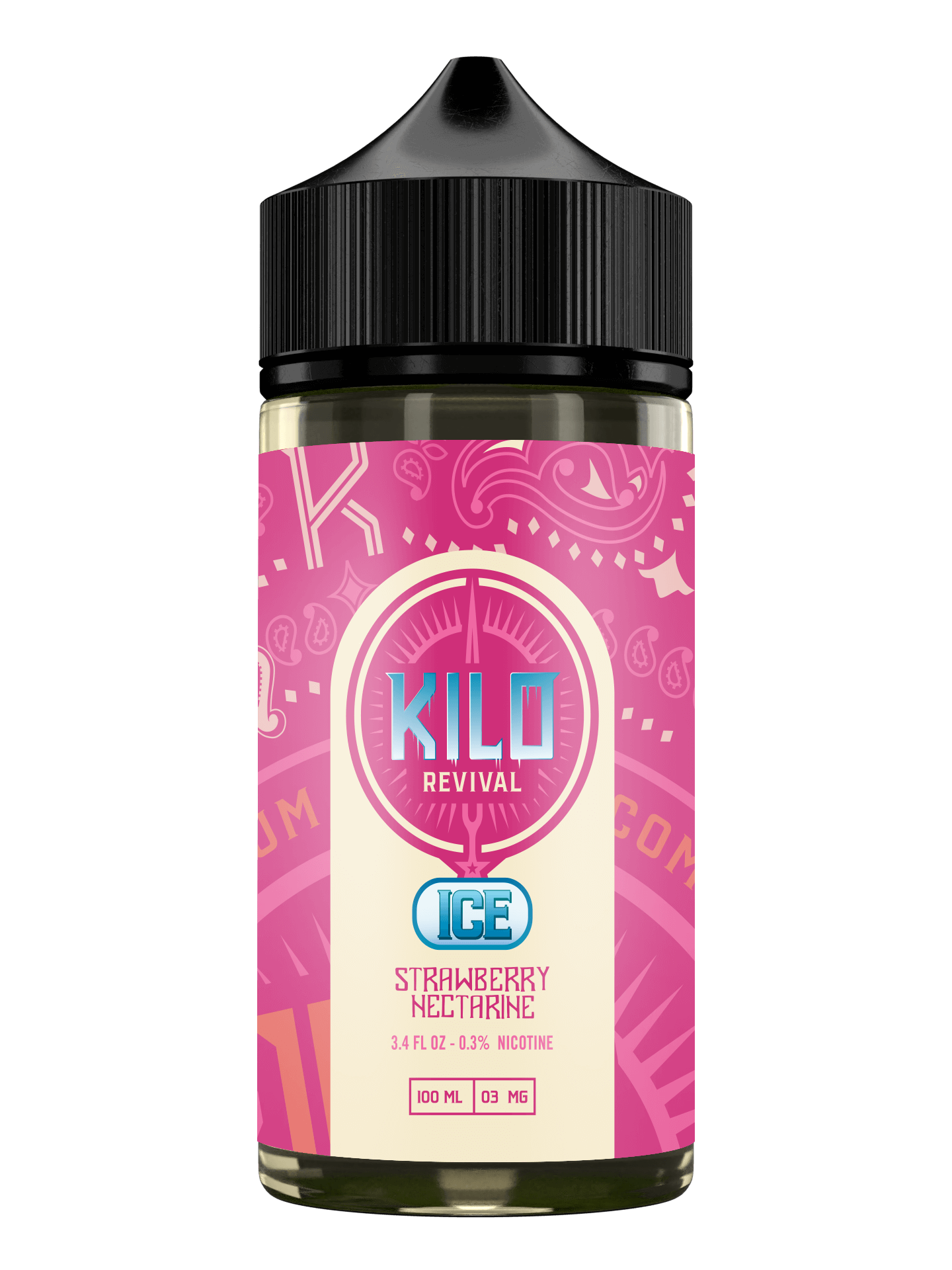 Kilo Revival TFN Series E-Liquid 100mL Strawberry Nectarine Ice Bottle