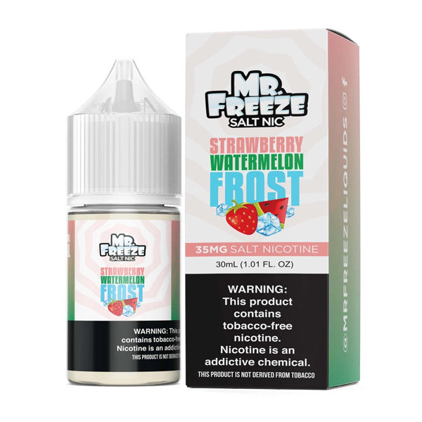 Mr. Freeze TFN Salt Series E-Liquid 30mL (Salt Nic) | 35mg Strawberry Watermelon Frost with packaging