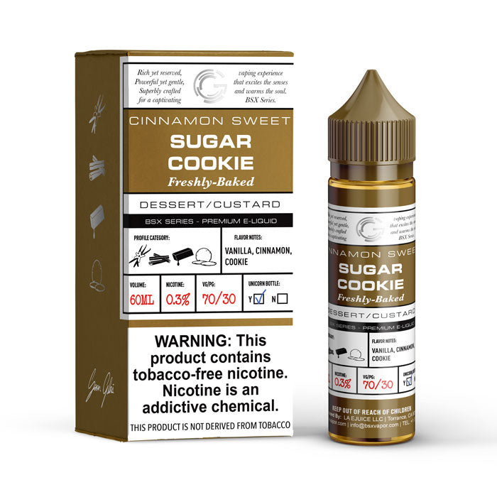 GLAS BSX TFN Series E-Liquid 6mg | 60mL (Freebase) Sugar Cookie with Packaging