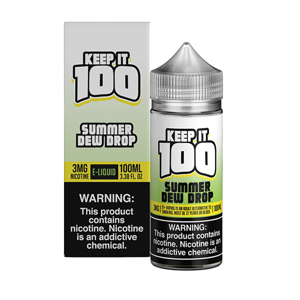 Keep It 100 TFN Series E-Liquid 6mg | 100mL (Freebase) Summer Dew Drop with Packaging