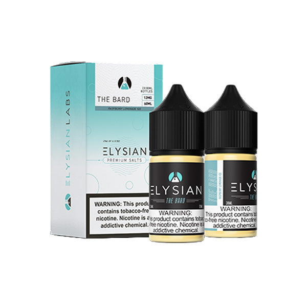 Elysian Salt Series E-Liquid x2-30mL (Salt Nic) | The bard with packaging