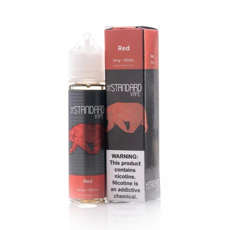 The Standard E-Liquid 60mL (Freebase) Red with Packaging