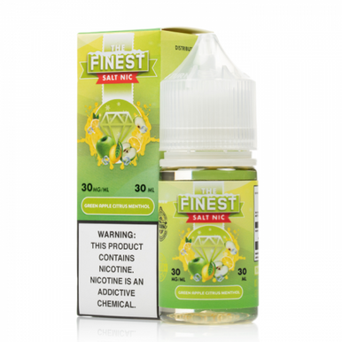 Finest Salt Series E-Liquid 30mL (Salt Nic) | Green Apple Citrus Menthol with Packaging