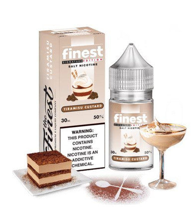 Finest Salt Series E-Liquid 30mL (Salt Nic) | Tiramisu Custard with Packaging