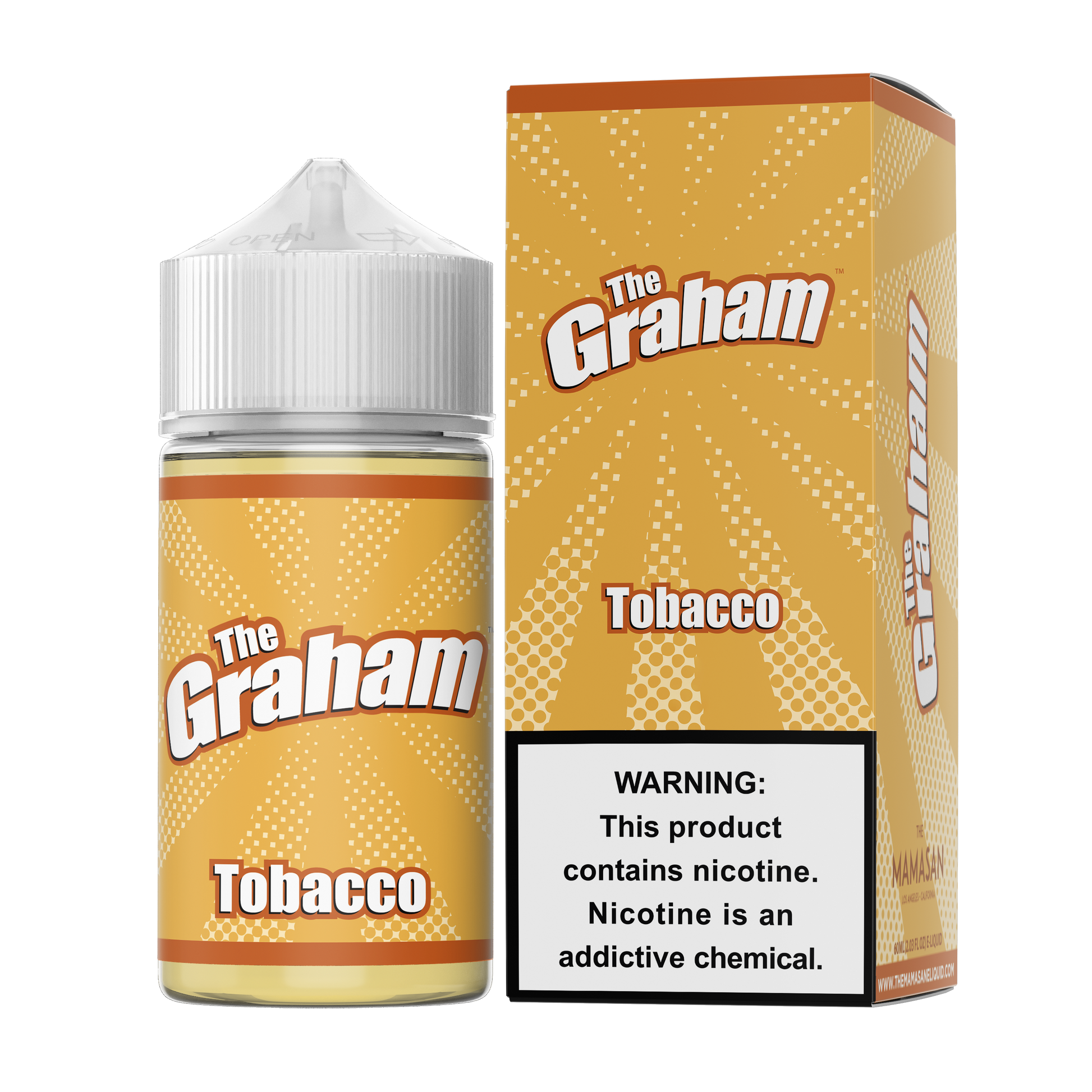 The Graham Series E-Liquid 60mL Tobacco with packaging