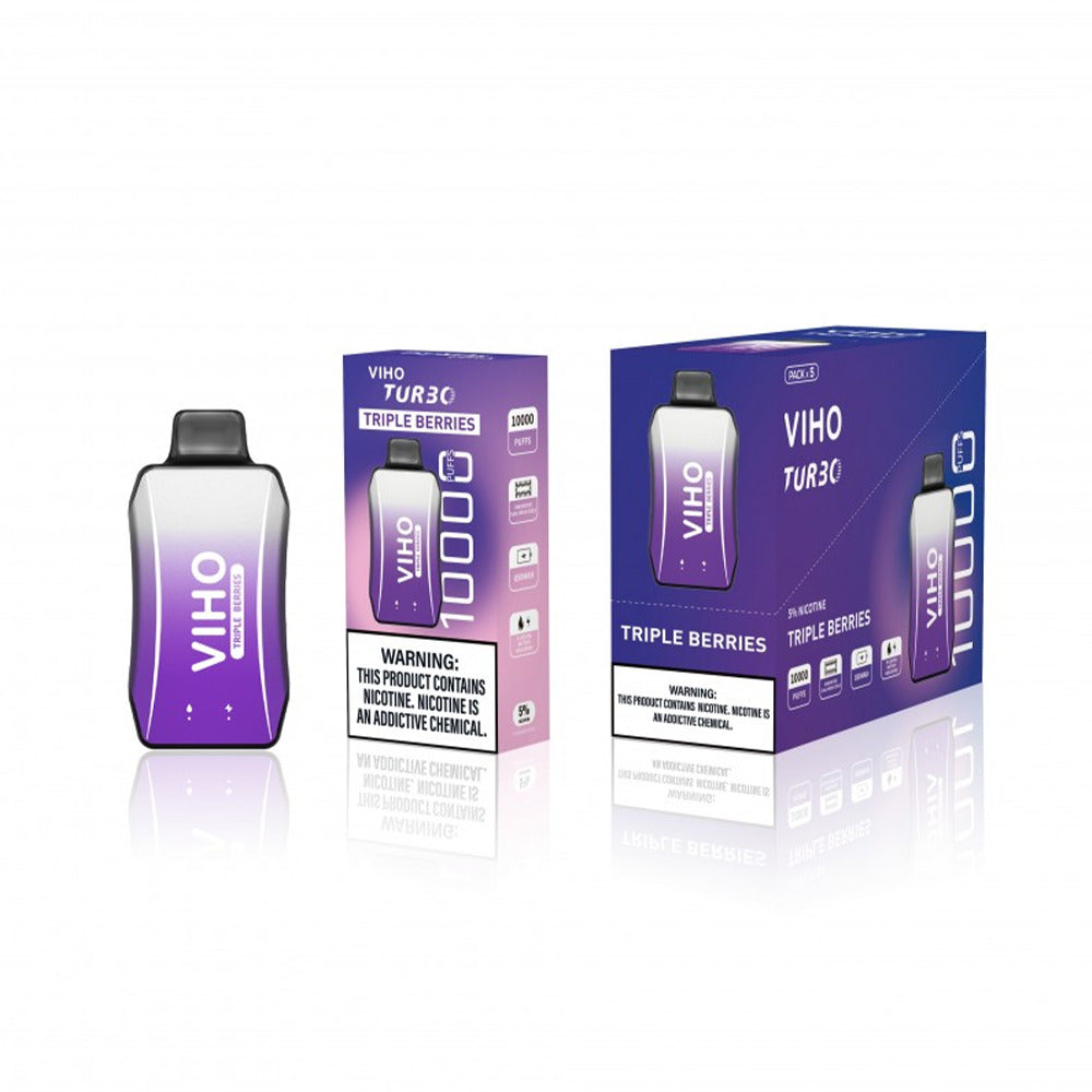 Viho Turbo Disposable 10000 Puffs (17mL) | MOQ 5 | Triple Berries with Packaging