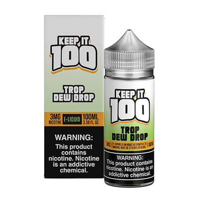 Keep It 100 TFN Series E-Liquid 6mg | 100mL (Freebase) Trop Dew Drop with Packaging