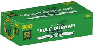 "BULL" DURHAM TUBES 100'S MENTHOL 5PK