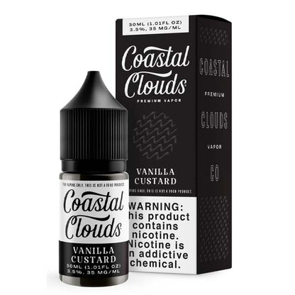 Coastal Clouds Salt Series E-Liquid 30mL (Salt Nic) | Vanilla Custard with packaging