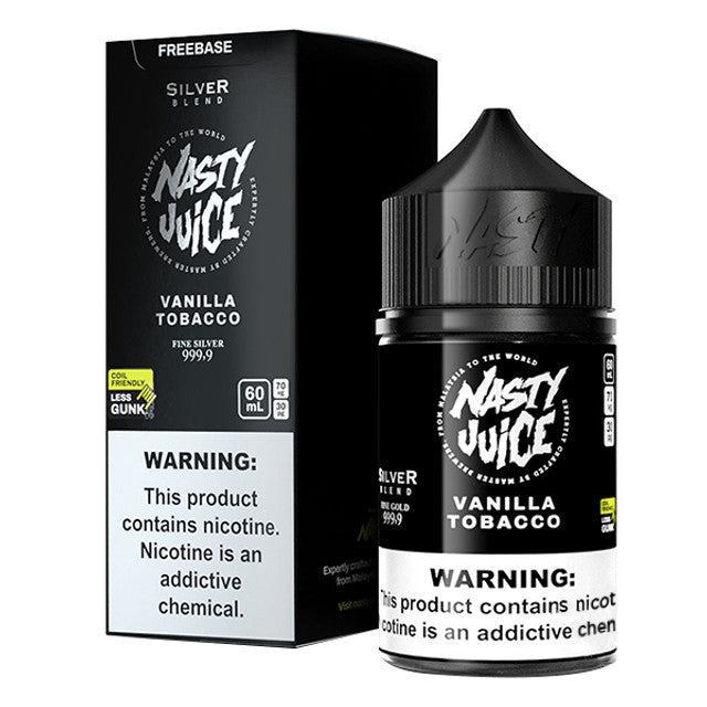 Nasty Juice E-Liquid 60mL Freebase | Silver Blend with packaging