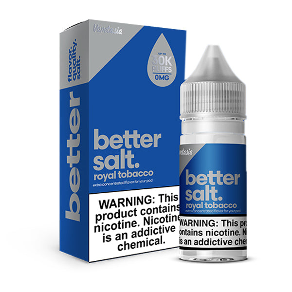 Vapetasia Salt Series E-Liquid | 30k Puffs | 0mg | Better Salt | Royal Tobacco with Packaging