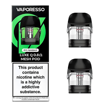Vaporesso Luxe Q Pod (4-Pack) | 0.8ohm Mesh Pod with Packaging