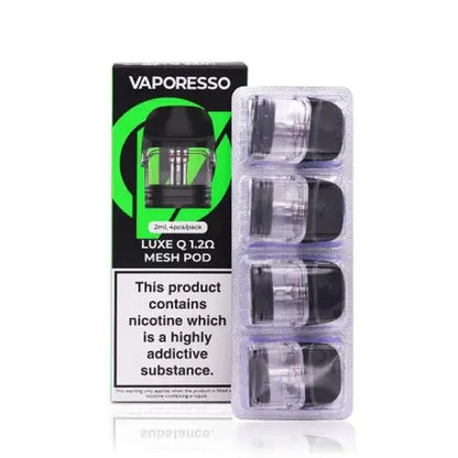 Vaporesso Luxe Q Pod (4-Pack) | 1.2ohm Mesh Pod with Packaging