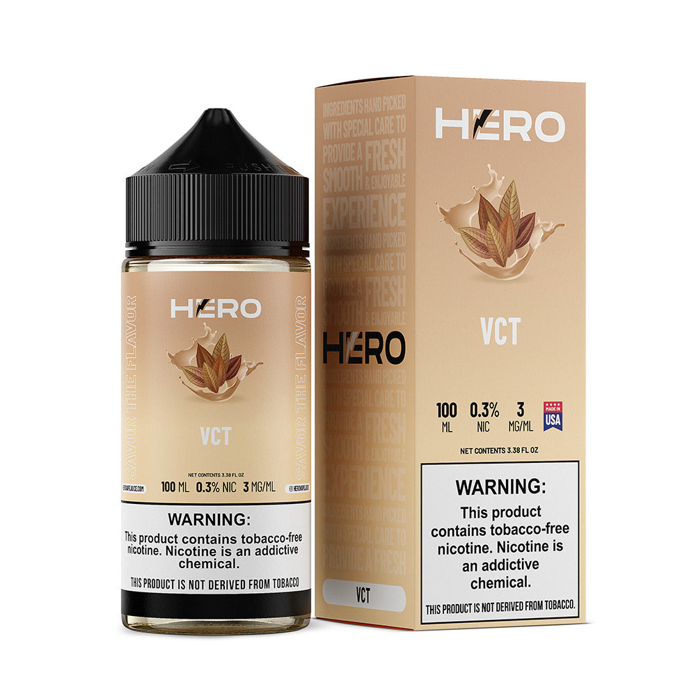 Hero E-Liquid 100mL (Freebase) | VCT with Packaging