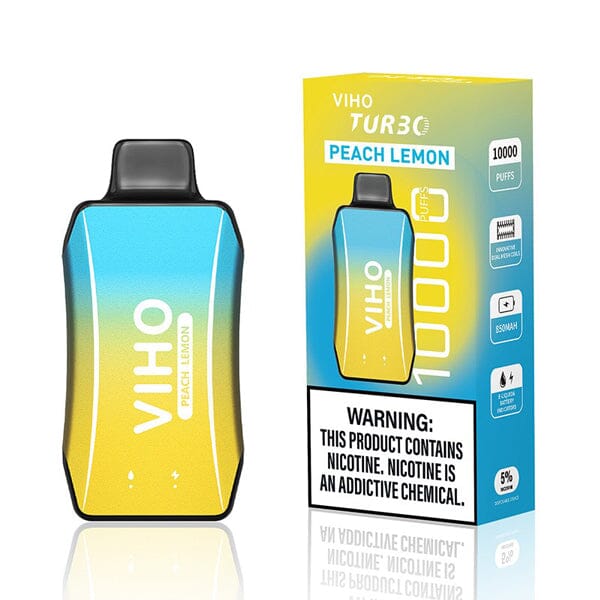 Viho Turbo Satin (Dispo) 10000 Puffs (17mL) Peach Lemon with Packaging