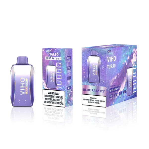 Viho Turbo Disposable 10000 Puffs 17mL 50mg | MOQ 5 | Blue Razz Icy with packaging