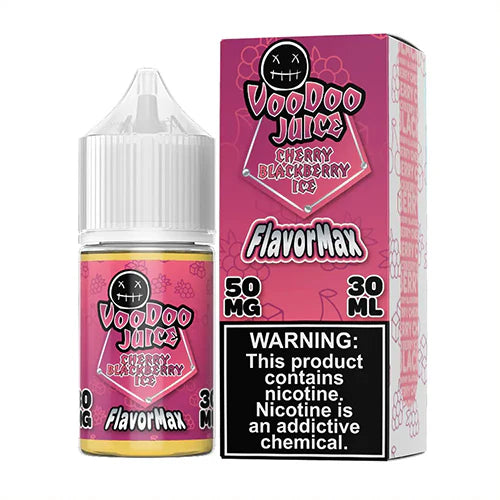 Voodoo Juice FlavorMax Salt Series E-Liquid 30mL Cherry BlackBerry Ice with packaging