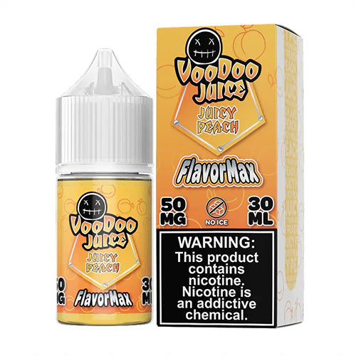 Voodoo Juice FlavorMax Salt Series E-Liquid 30mL Juicy Peach with packaging