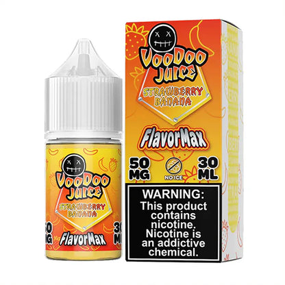 Voodoo Juice FlavorMax Salt Series E-Liquid 30mL Strawberry Banana with packaging