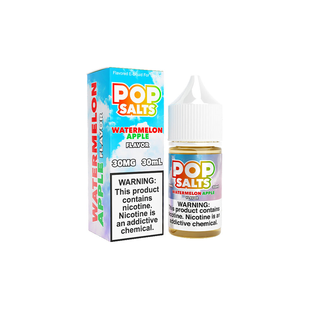 Pop Salts E-Liquid 30mL Salt Nic | Watermelon Apple with Packaging