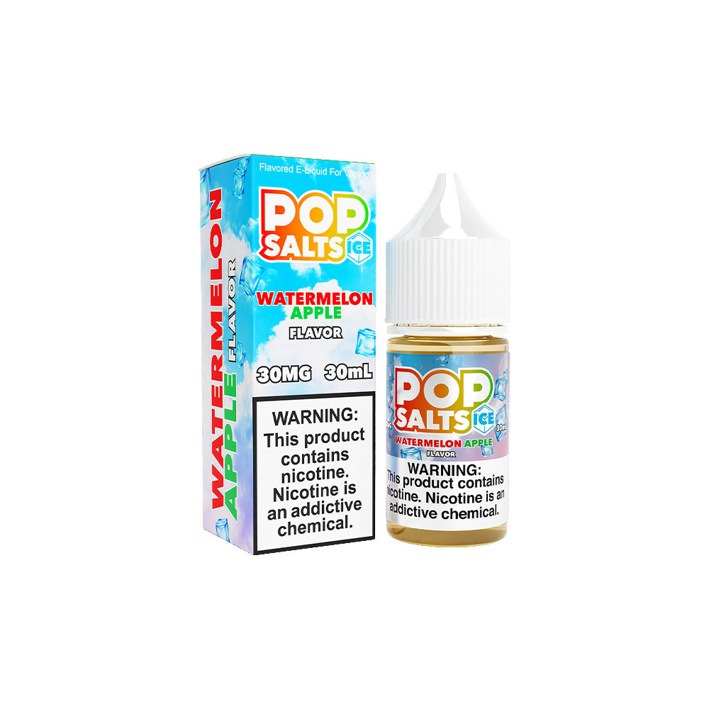 Pop Salts E-Liquid 30mL Salt Nic | Watermelon Apple Ice with Packaging