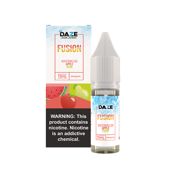 7Daze Fusion Salt Series E-Liquid 15mL (Salt Nic) | Watermelon Apple Pear Iced
