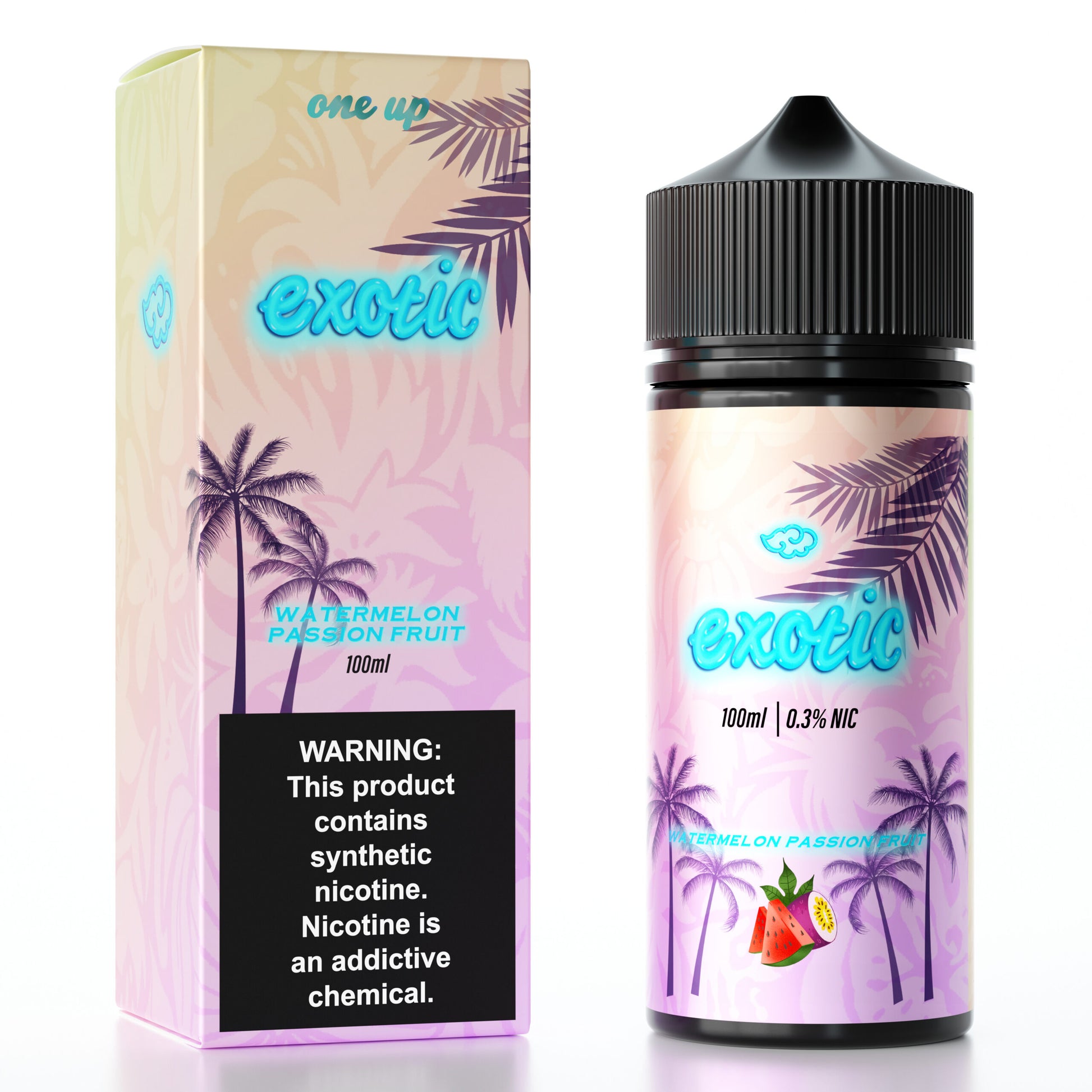 One Up TFN E-Liquid | 100mL (Freebase) Watermelon Passion Fruit With Packaging