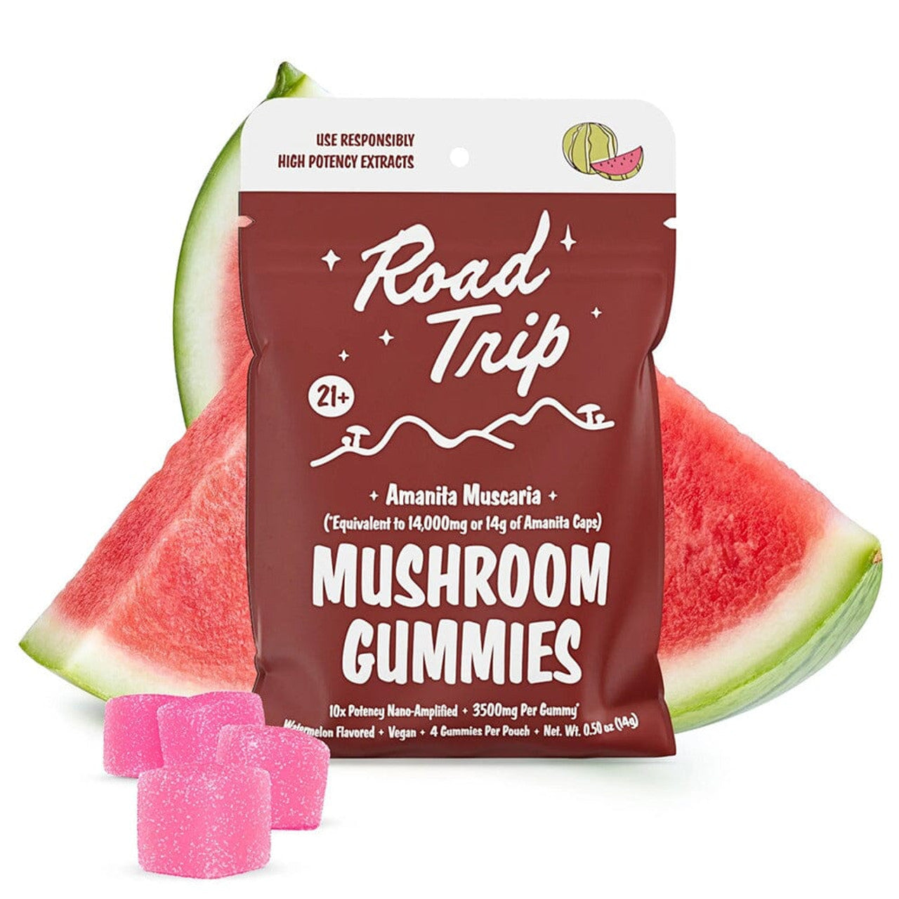 Road Trip Amanita Muscaria Mushroom Gummies | Watermelon