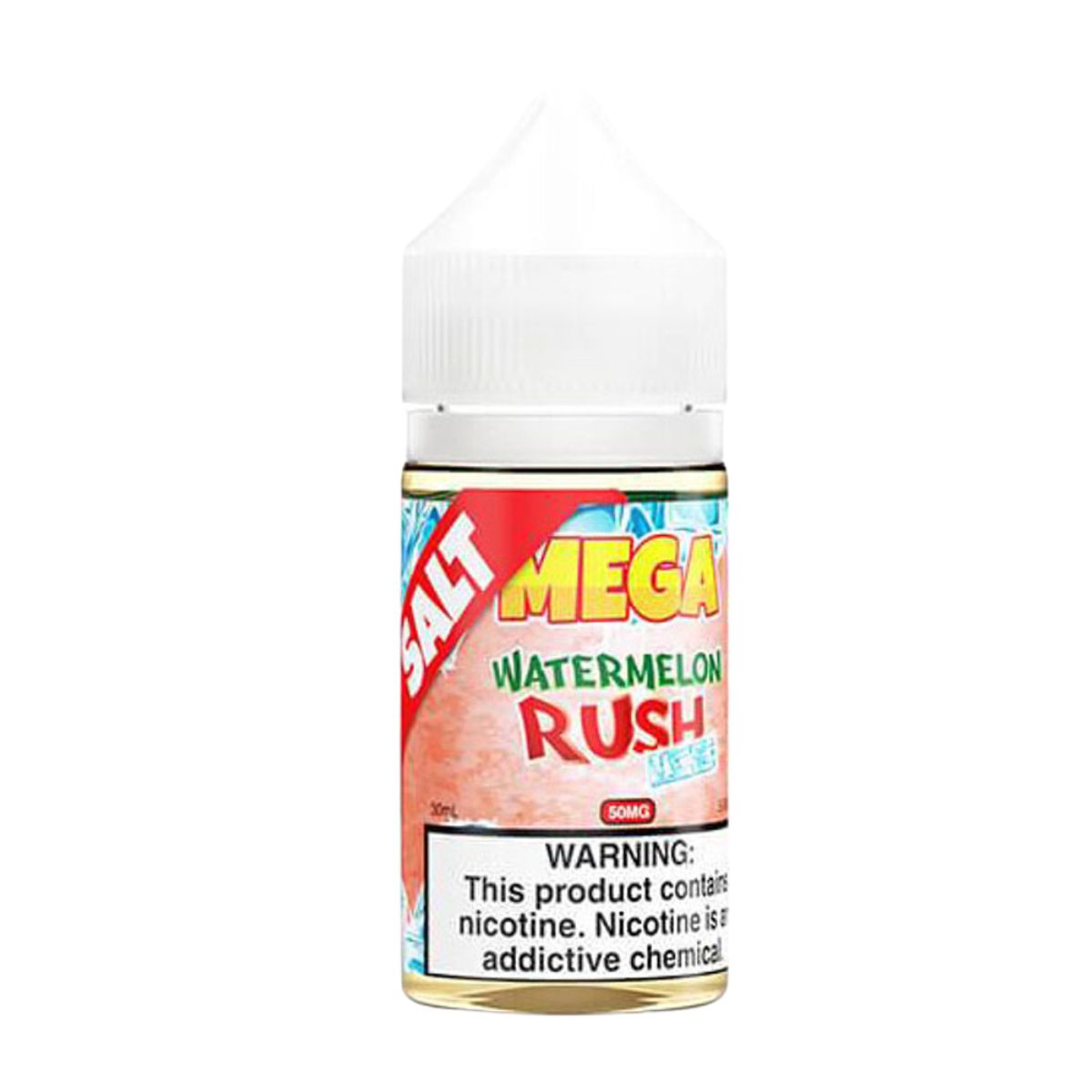 Mega E-Liquids Salt Series E-Liquid 30mL | 30mg Watermelon Rush Bottle