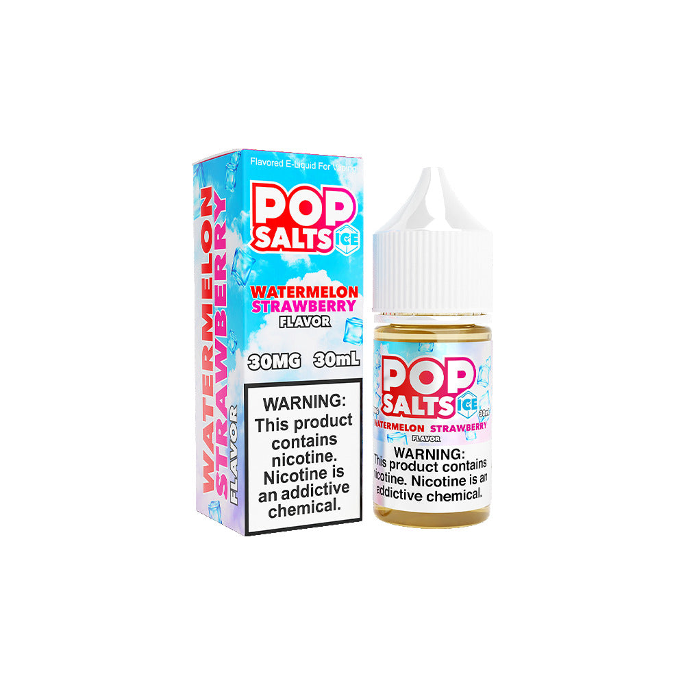 Pop Salts E-Liquid 30mL Salt Nic | Watermelon Strawberry Ice with Packaging