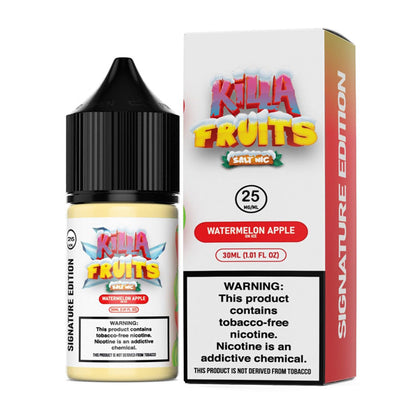 Killa Fruits Signature TFN Series E-Liquid 100mL (Freebase) | 25mg Watermelon Apple on Ice with packaging