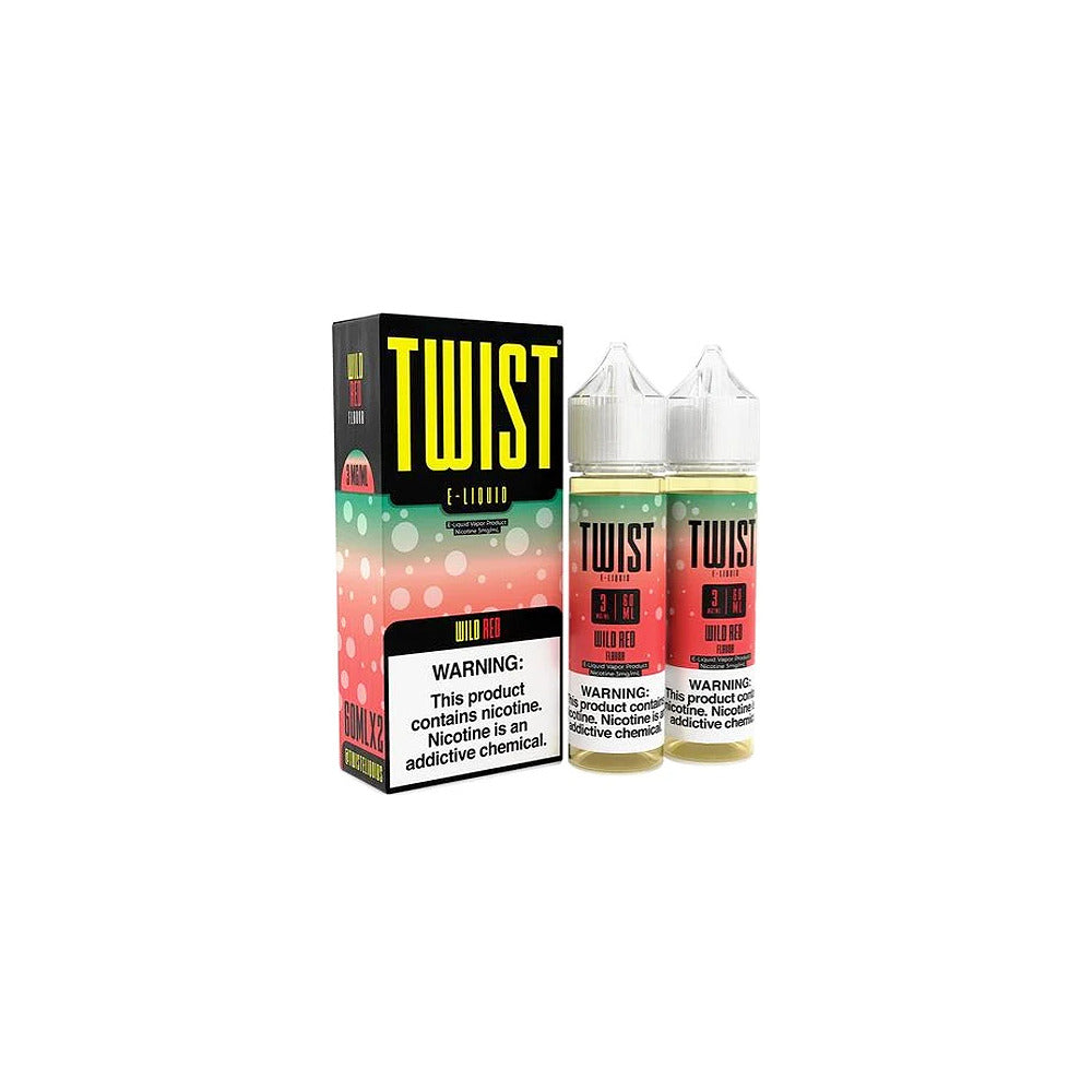 Twist Series E-Liquid 120mL Wild Red with packaging