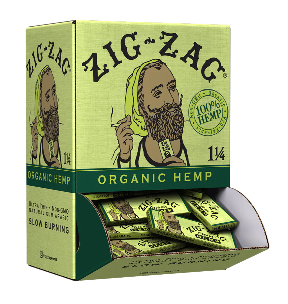 Zig-zag Combo Pack 1 1/4 Organic Hemp with packaging