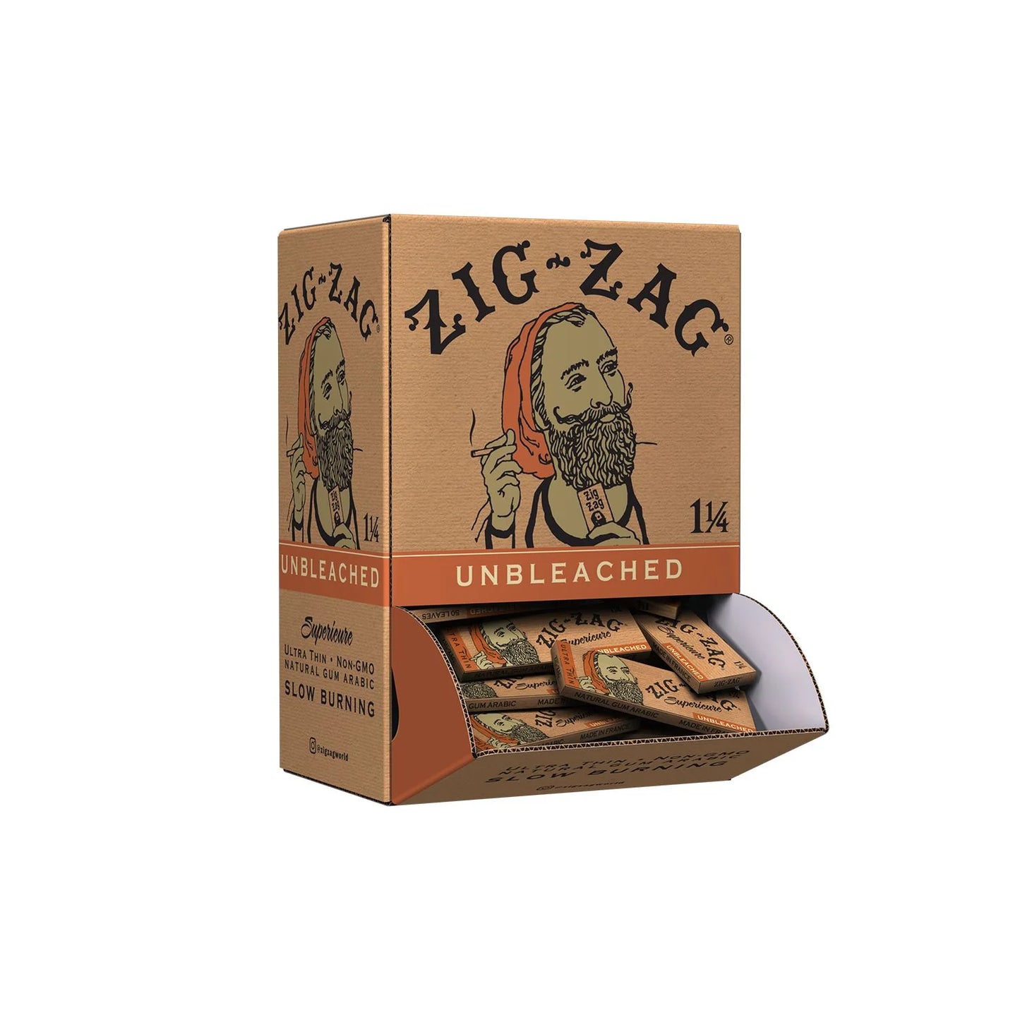 Zig-zag Combo Pack 1 1/4 Unbleached with packaging