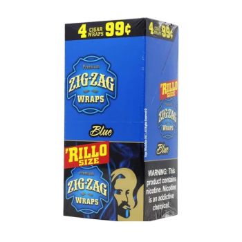 Zig-zag 4pk Rillo Size Wrap Blue packaging