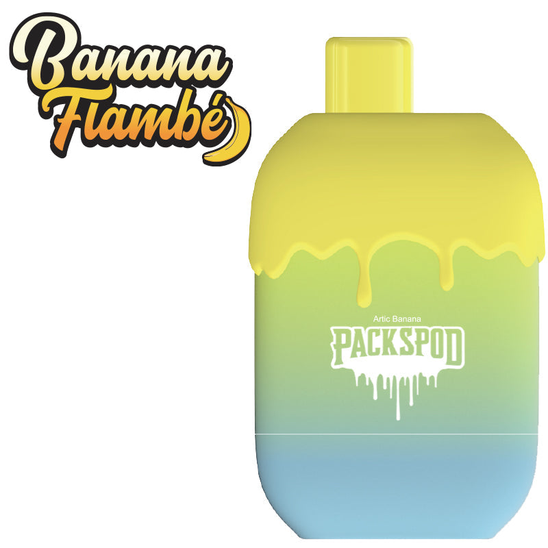 Packspod Disposable 5000 Puffs 12mL 50mg | MOQ 5pc | Artic Banana