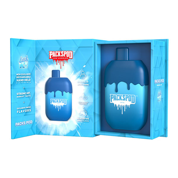 Packspod Disposable 5000 Puffs 12mL 50mg | MOQ 5pc | Lush Ice with Packaging