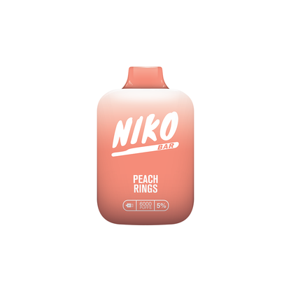 Niko Bar Disposable 7000 Puffs 15mL 50mg | MOQ 10pc Peach Rings