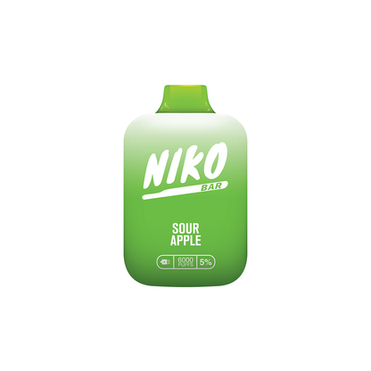Niko Bar Disposable 7000 Puffs 15mL 50mg | MOQ 10pc Sour Apple