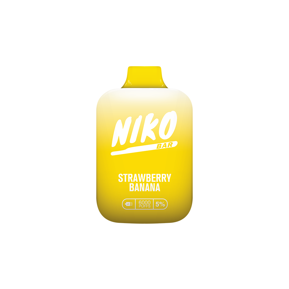 Niko Bar Disposable 7000 Puffs 15mL 50mg | MOQ 10pc Strawberry Banana