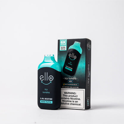 BLVK Ello Plus Disposable 6000 Puffs 12mL 50mg | MOQ 10 Icy Tundra Ice with Packaging