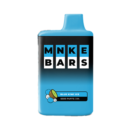 MNKE Bars Disposable 6500 Puffs 16mL 50mg | MOQ 5 Blue Kiwi Ice